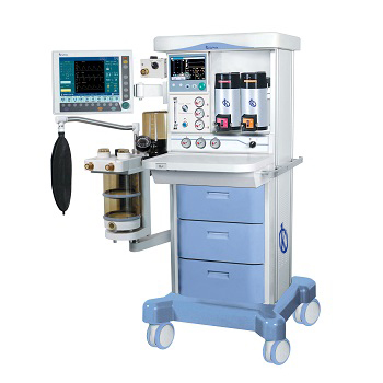 How is the use of the anesthesia machine monitored?
