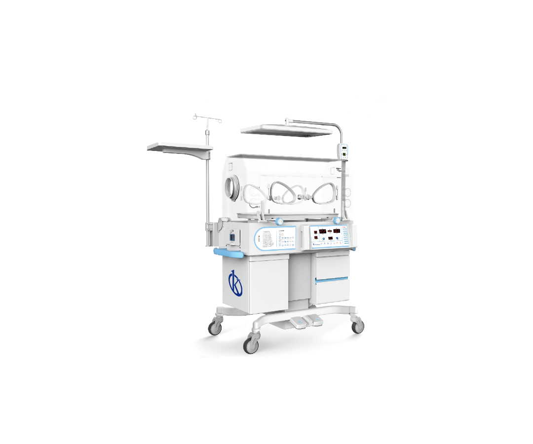 How are the clinical parameters of a newborn monitored in an incubator?